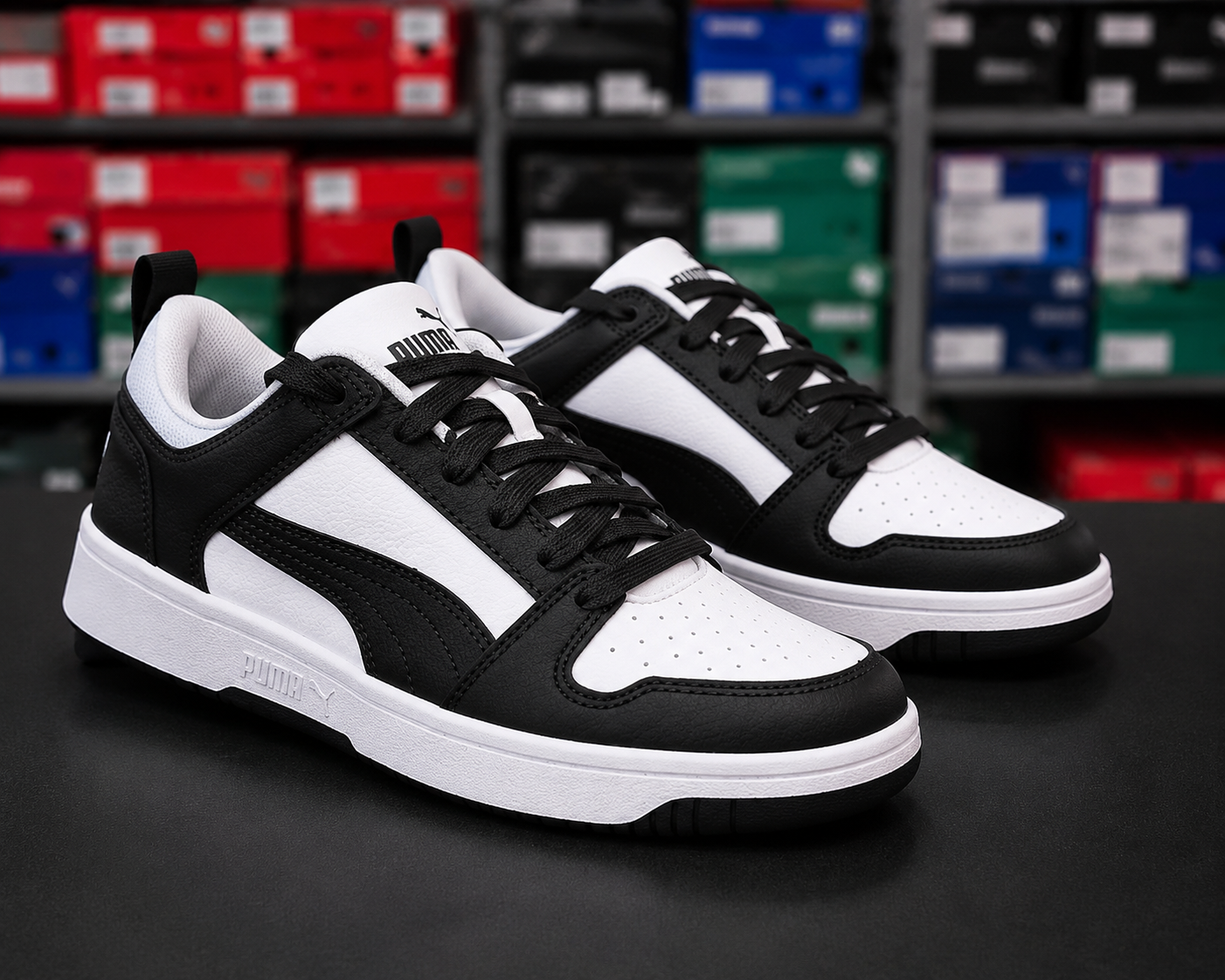 PUMA REBOUND V6 LOW WEISS/SCHWARZ