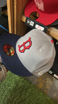 NEW ERA 59FIFTY CAP – EXKLUSIVES GRAU-MARINEBLAU-DESIGN
