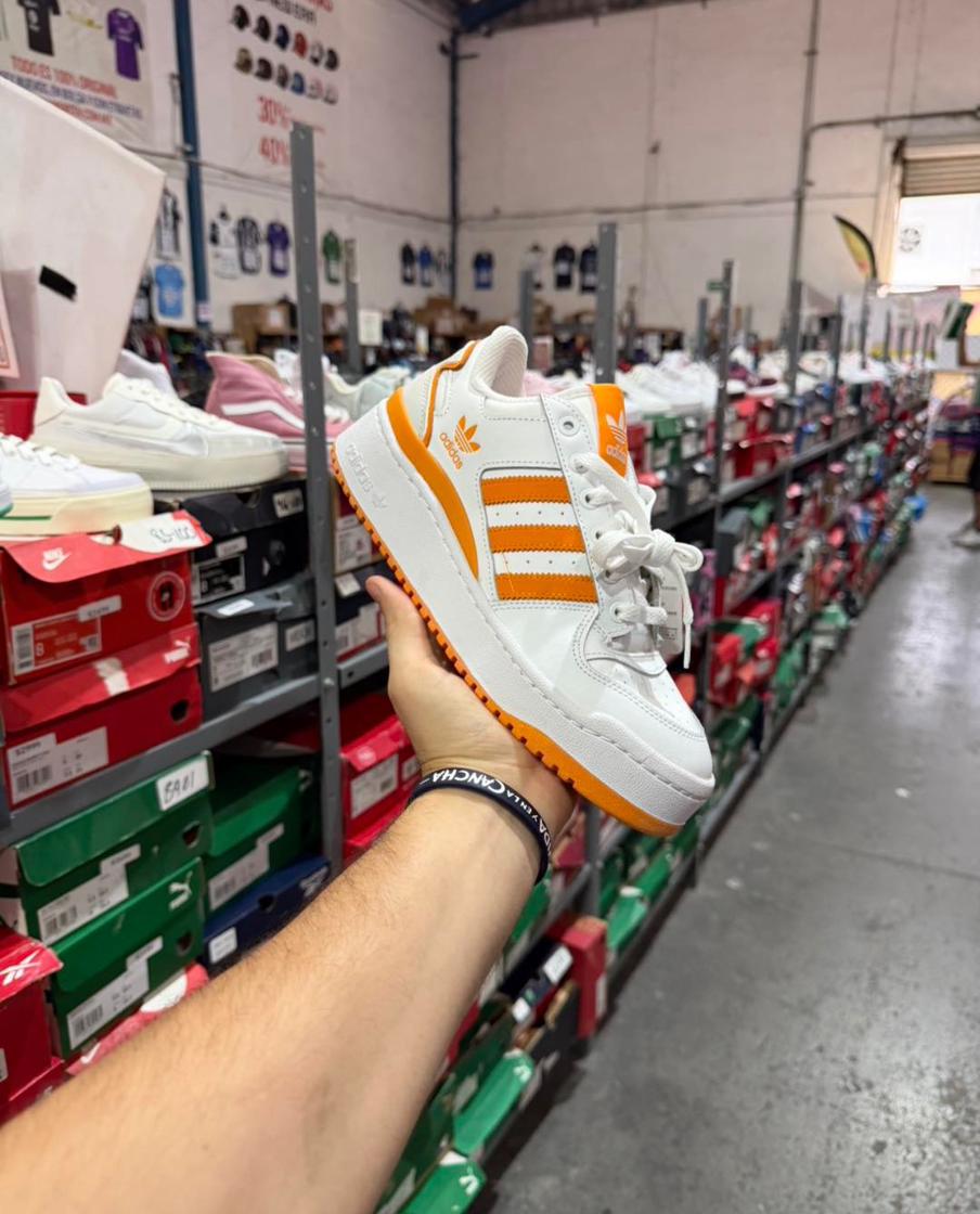 Tenis Adidas Forum – Blanco con Naranja Originales